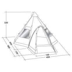 Robens Kiowa 10 Person Tipi Tent -Field Store go 044108 e