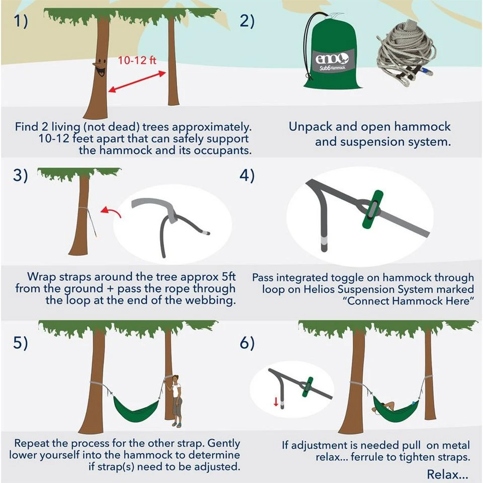 ENO Sub6 Ultralight Hammock 7 ENO Sub6 Ultralight Hammock - Image 5