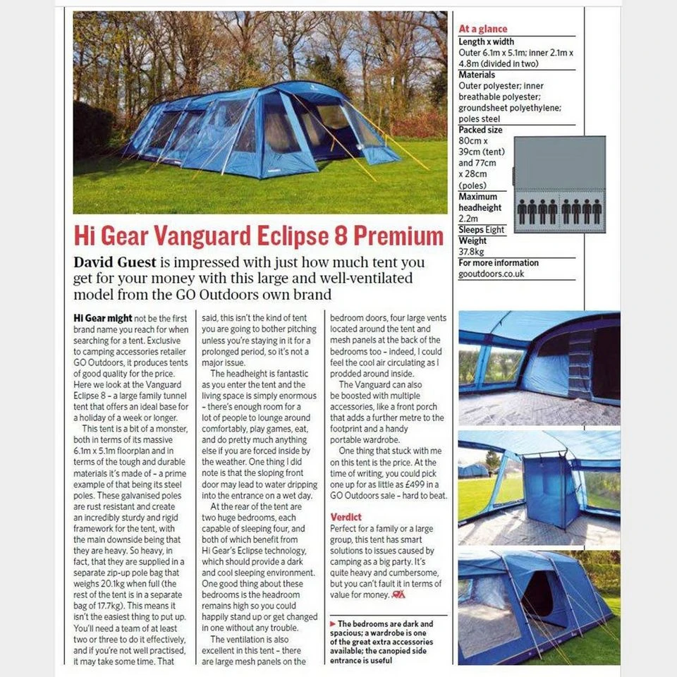 Hi Gear Vanguard Eclipse 8 Premium Family Tent 5 Hi Gear Vanguard Eclipse 8 Premium Family Tent - Image 3