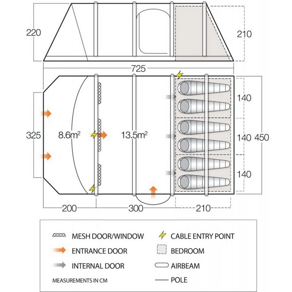 Vango Icarus Air Vista 600XL Tent 4 Vango Icarus Air Vista 600XL Tent - Image 2
