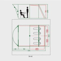 Coleman Meadowood 4 Person Tent With Blackout Bedrooms -Field Store go 409170 b