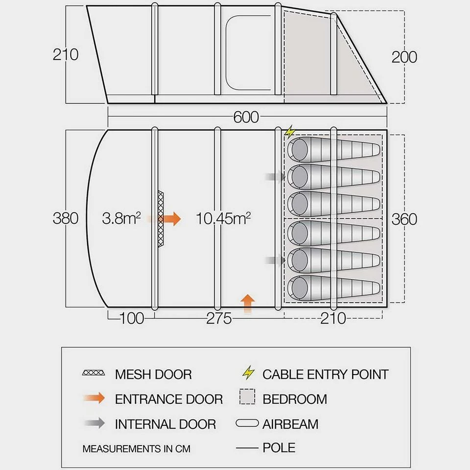 Vango Antrim Air 600XL Family Tent 4 Vango Antrim Air 600XL Family Tent - Image 2